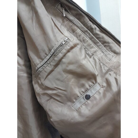 Wilsons Leather Mens Suede M. Julian XL Outdoor Fall Winter Leather Jacket Tan - Picture 3 of 9